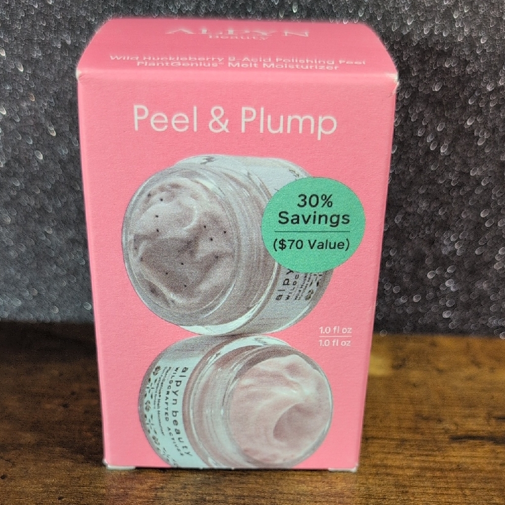 Alpyn Beauty Peel & Plump Duo Huckleberry Peel + Melt Moisturizer